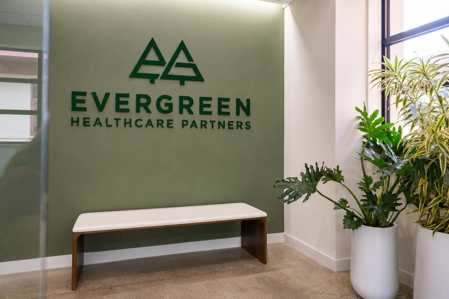 Evergreen Healthcare Partners team members in the Middleton office